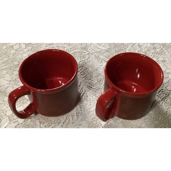 Set of 2 Red Plaid Mug Coffee Cups Dat'l Do It Inc. - Picture 9 of 10